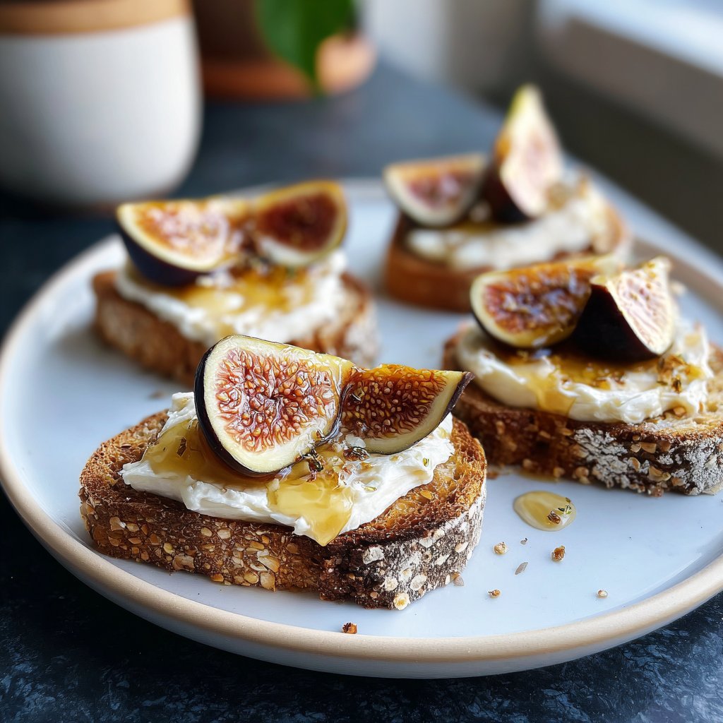 Canapés mit Feigenaufstrich