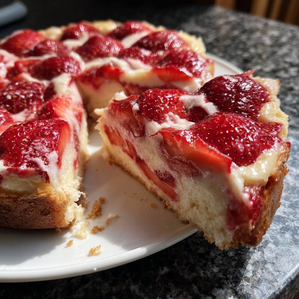 Erdbeerkuchen Mit Vanillepudding
