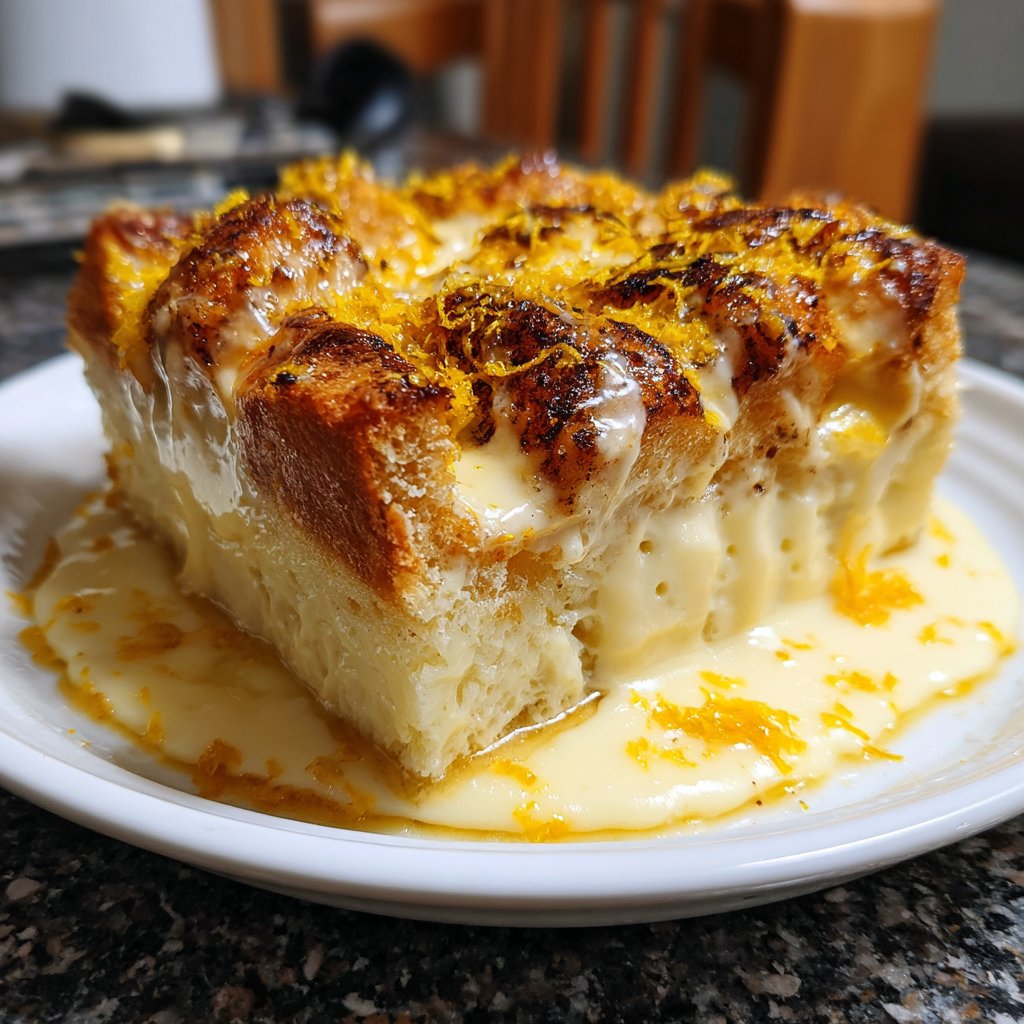 Blechkuchen mit Zitronenpudding