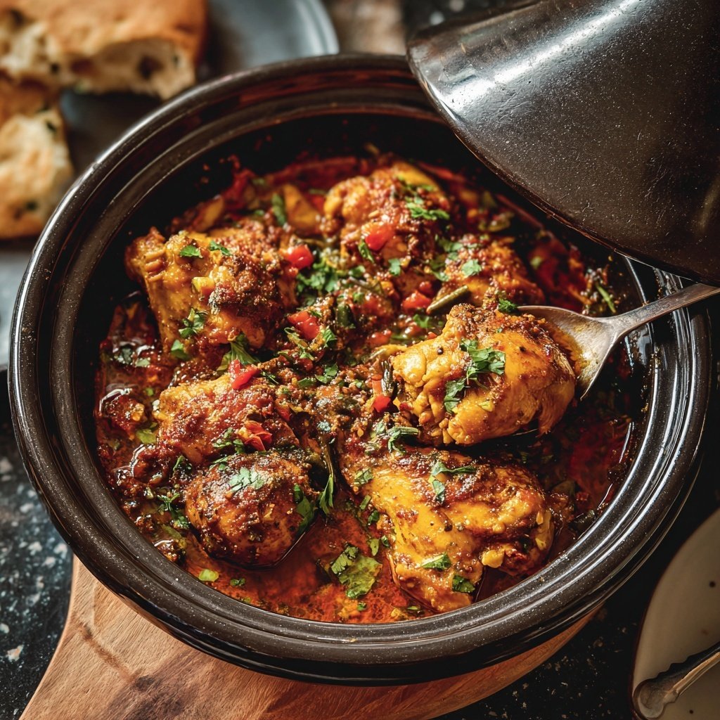 Internationale Küche Marokkanisches Hähnchen-Tagine