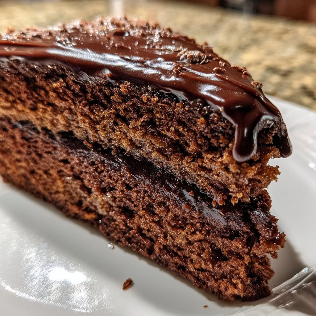 Geburtstagskuchen mit Schokoglasur