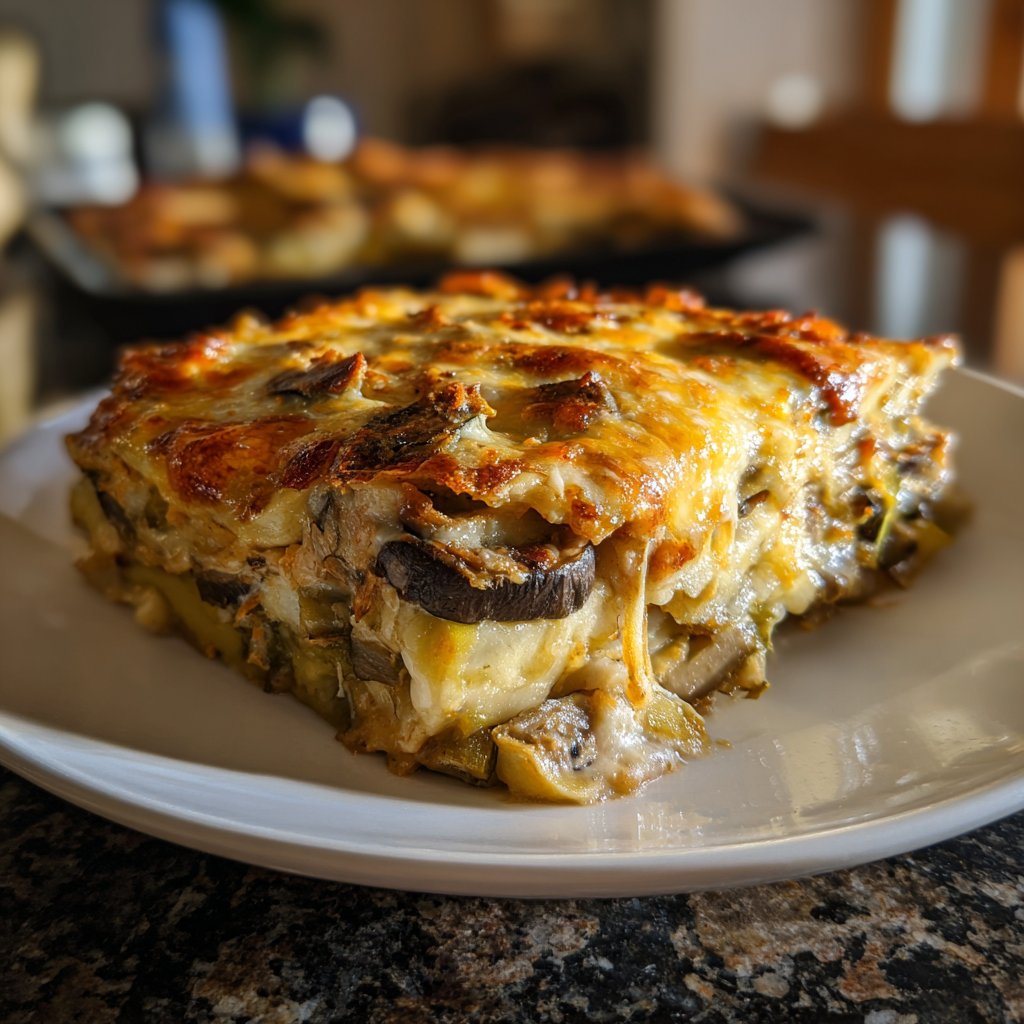Abendessen mit Gemüseauflauf